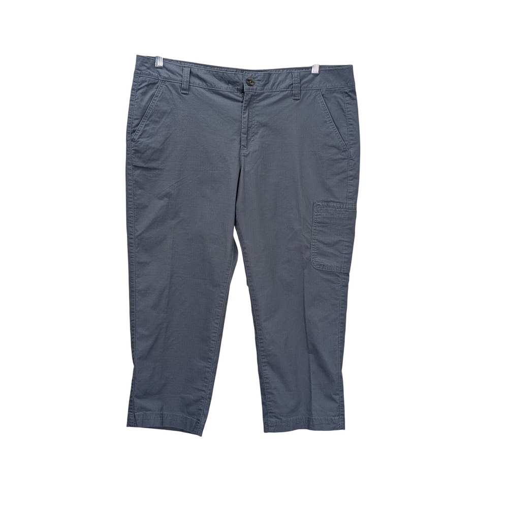 Eddie Bauer Crop Utility Pants Women's Size 16 Blue‎ Cotton Spandex